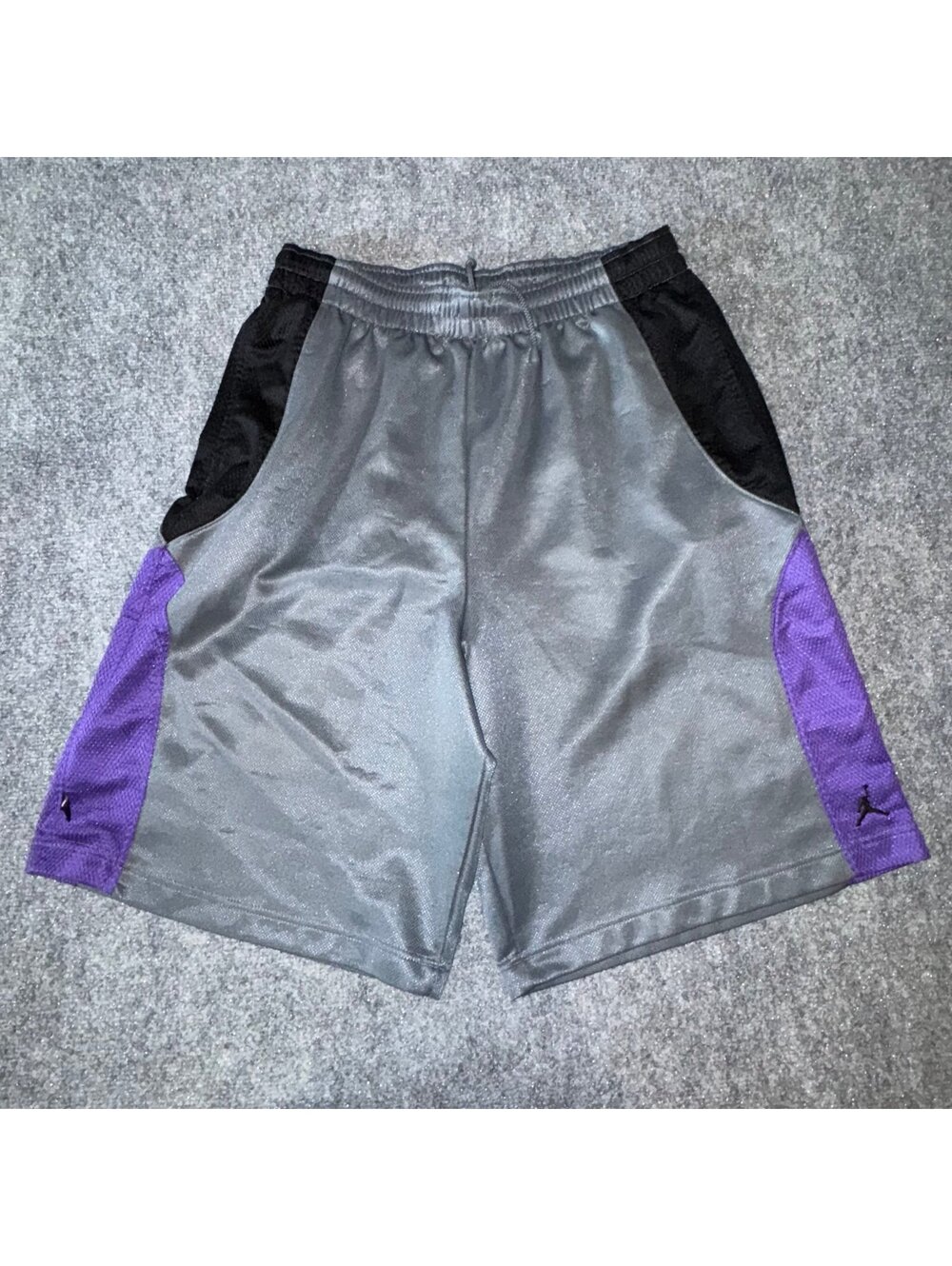 Nike Air Jordan Grail Purple Accent Baggy Hoop Shorts Mens LG Vtg y2k 90s Rare